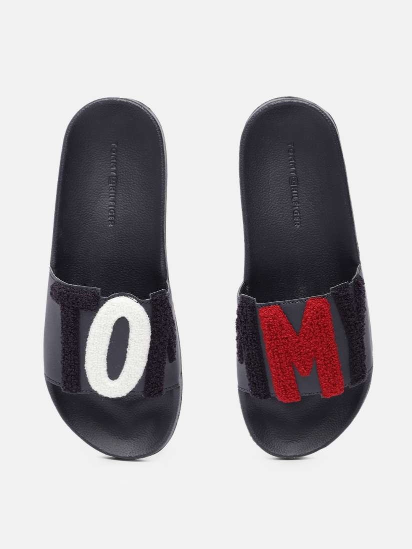 Navy tommy hilfiger sliders hotsell
