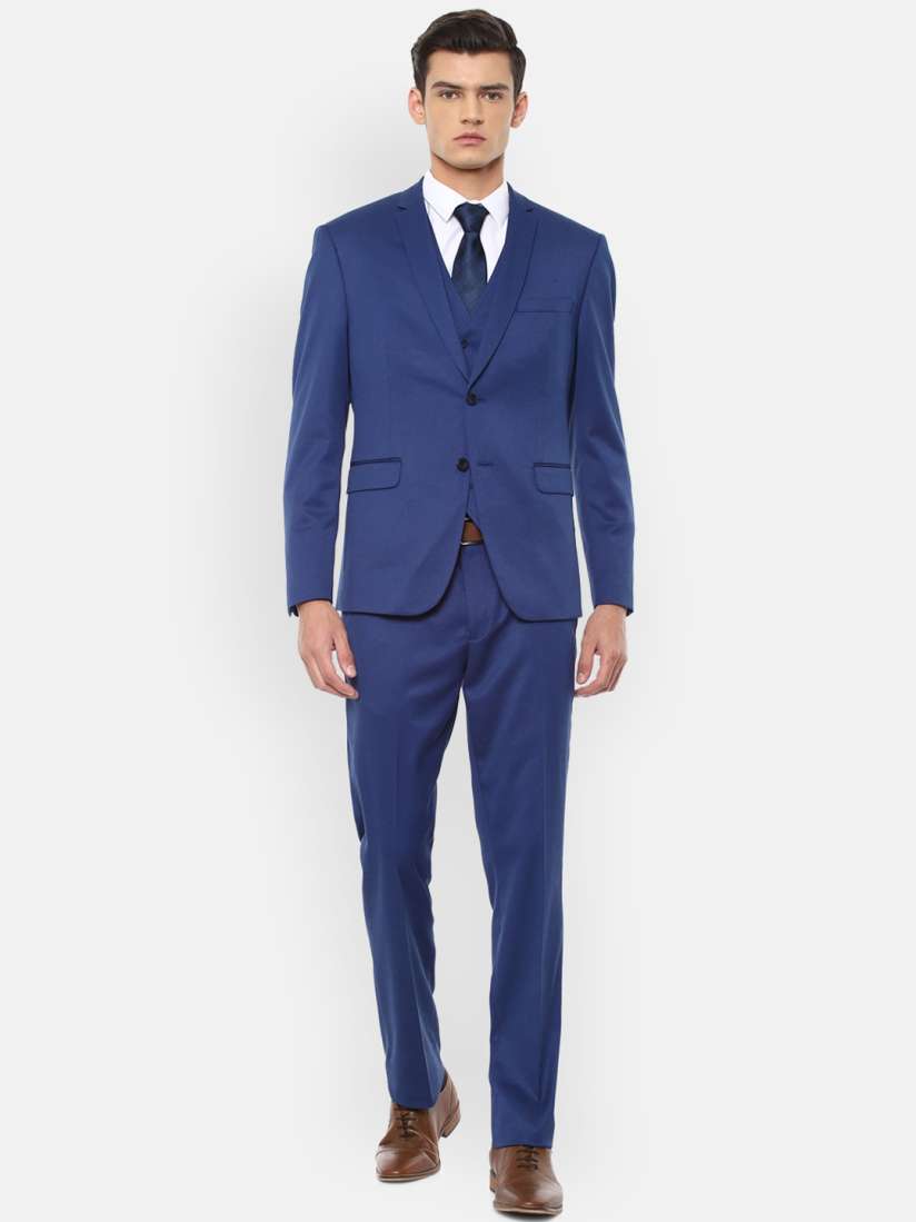 Buy V Dot Men Blue Solid Single Breasted Slim Fit 4 Piece Formal Suit Suits for Men 16661526 Myntra