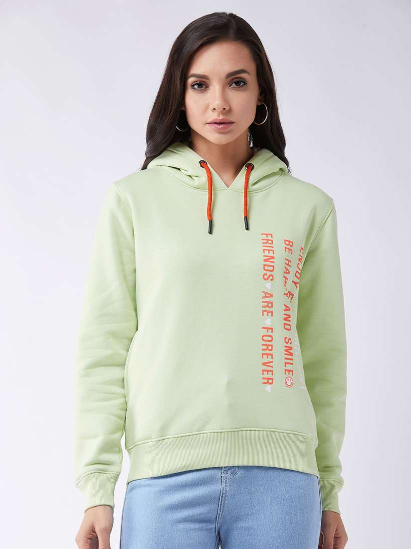 Lime green hooded sweatshirt clearance