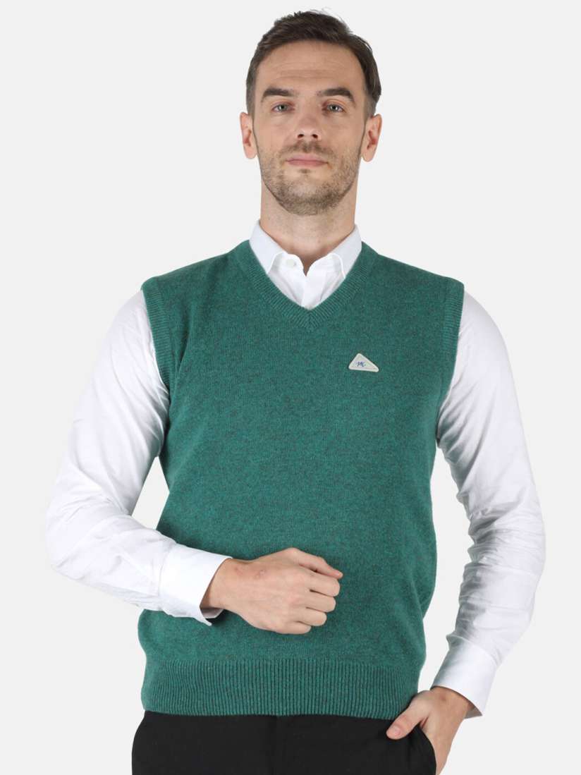 Buy Monte Carlo Men Green Wool Sweater Vest Sweaters for Men 16663216 Myntra