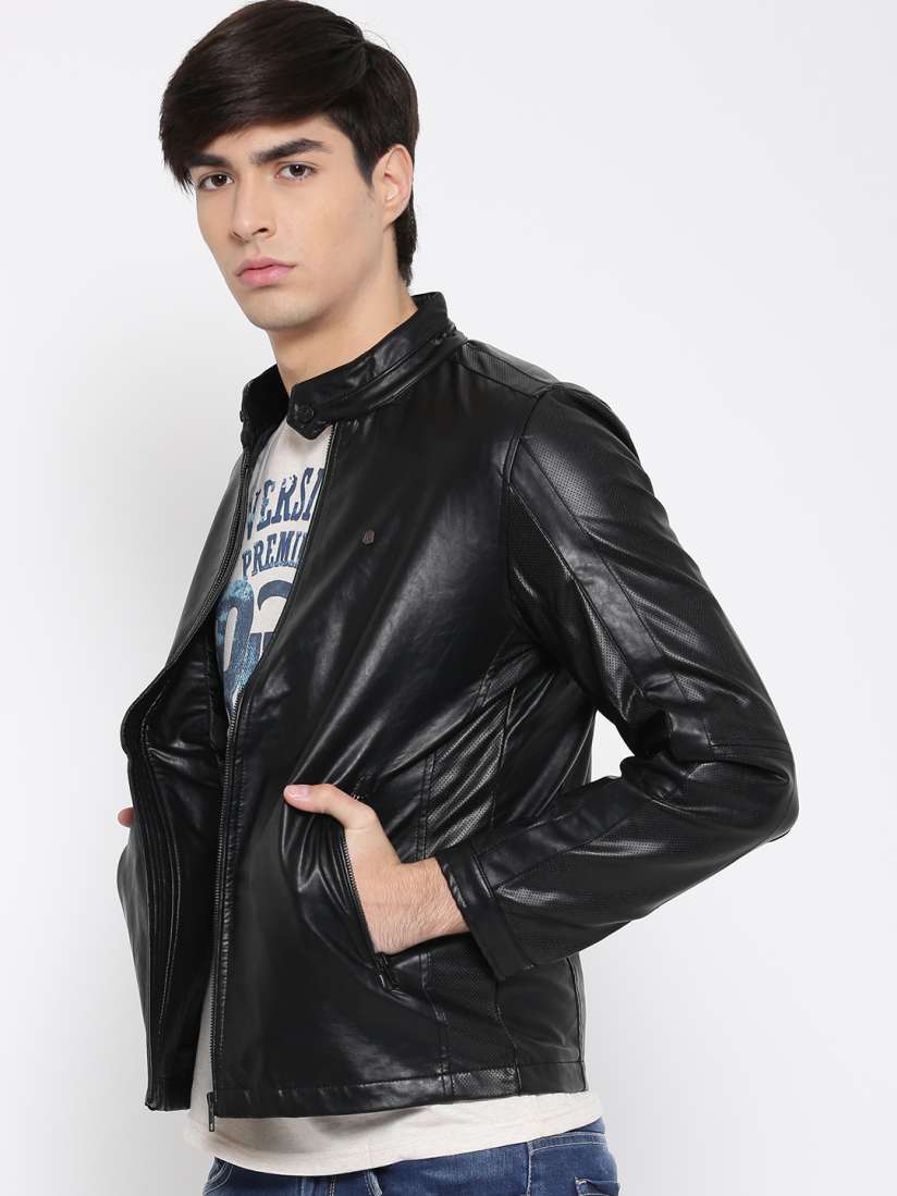 Spykar jackets leather on sale