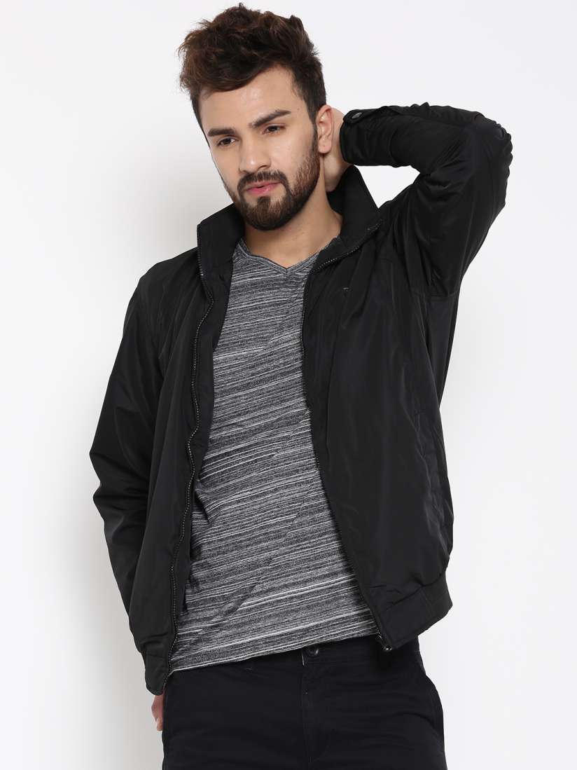 Buy SPYKAR Black Bomber Jacket Jackets for Men Myntra