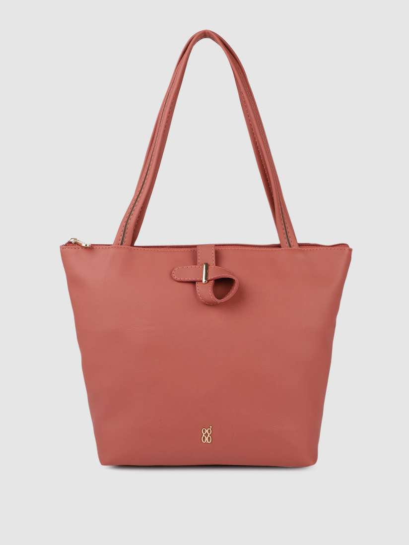Baggit pink solid shoulder bag clearance