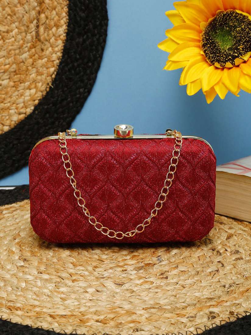 Maroon clutch purse sales