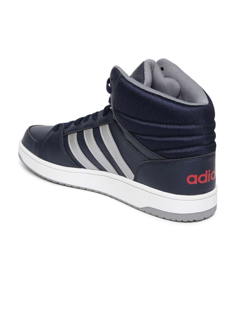 Adidas neo men navy vs set solid mid-top sneakers clearance