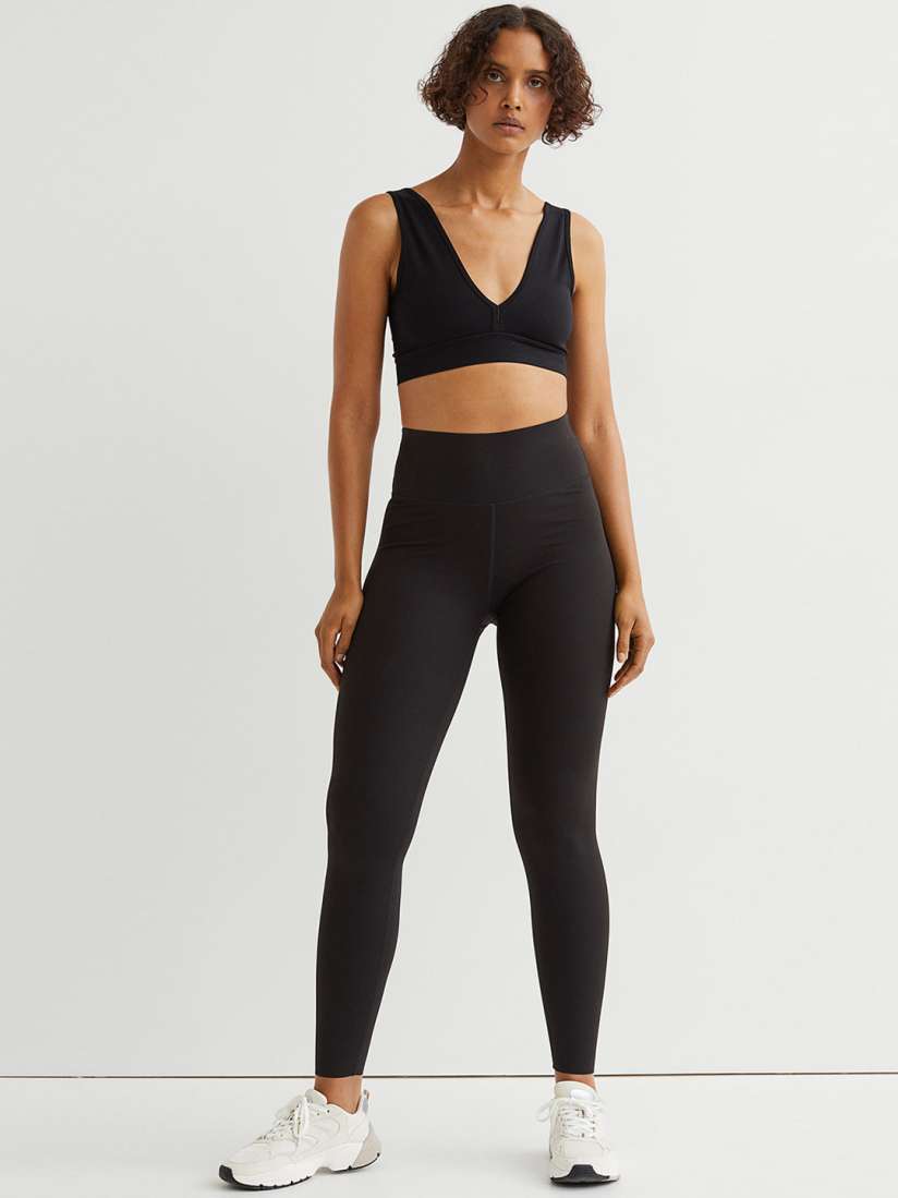 Buy H M Woman Black High Waist Shaping tights Leggings for Women 16686680 Myntra