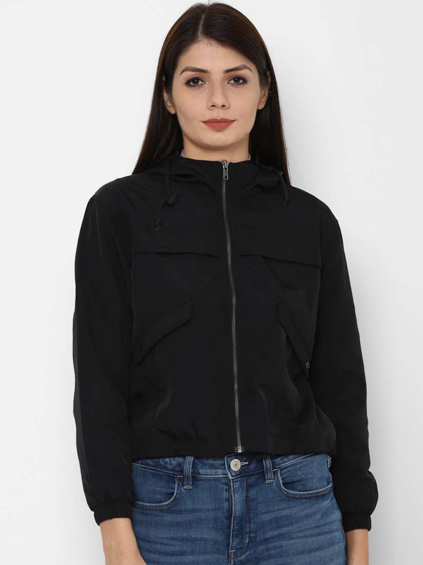 Buy Allen Solly Woman Women Black Tailored Hooded Jacket Jackets for Women 16688306 Myntra