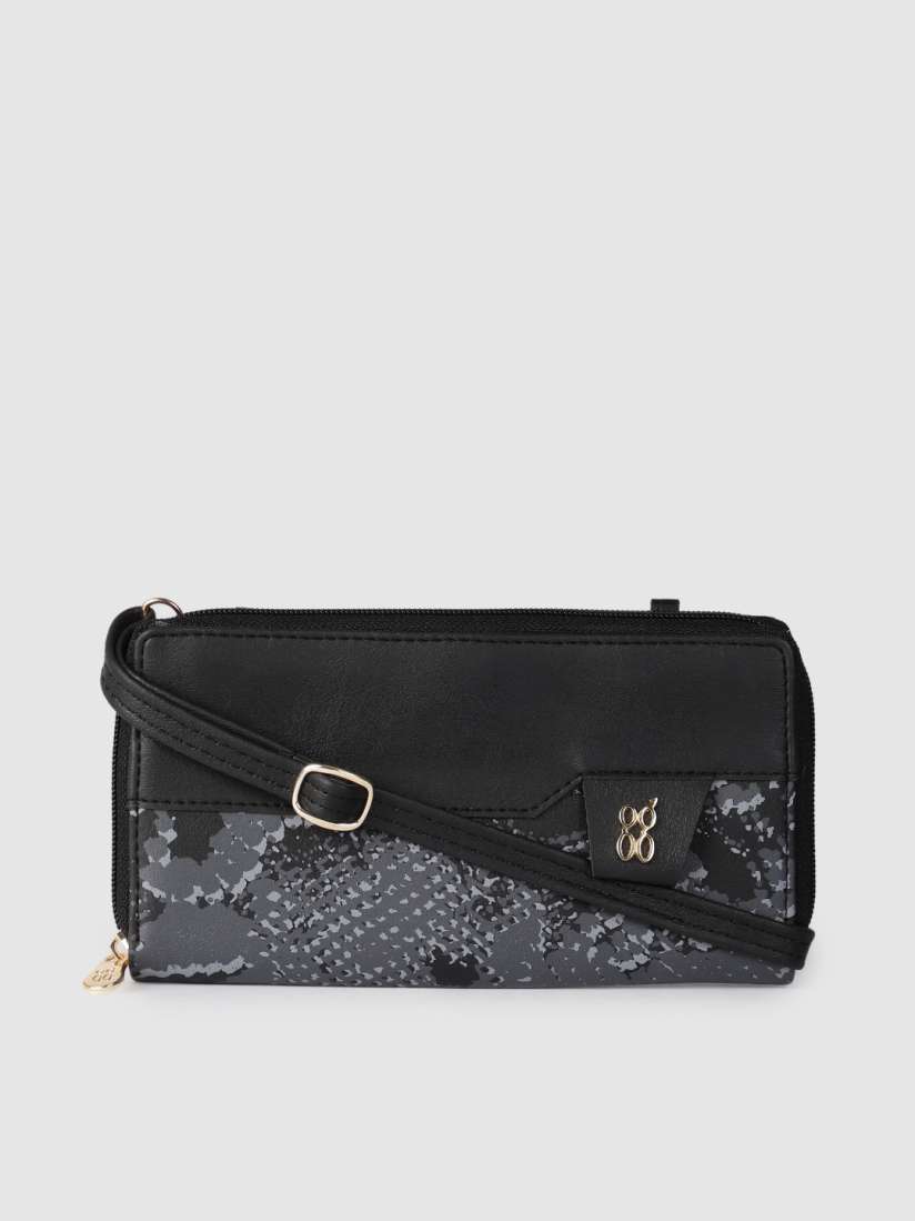 Buy Baggit Women Black Textured Zip Around Wallet Wallets for Women 16692446 Myntra