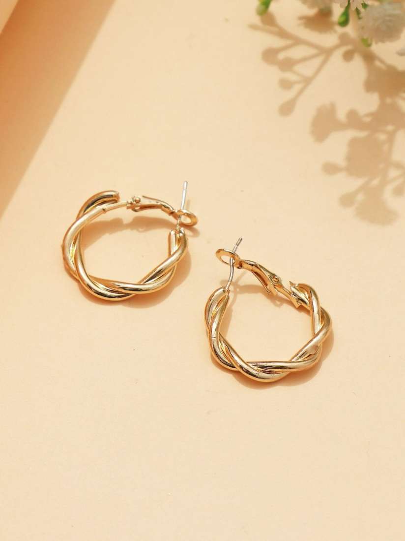 Buy Pipa Bella Gold Toned Circular Hoop Earrings Earrings for Women 16693988 Myntra