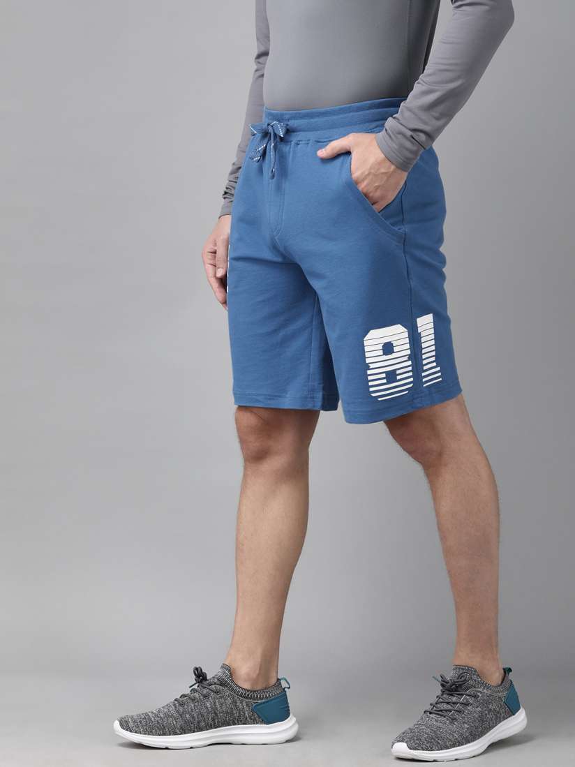 Buy Van Heusen Men Blue Printed Zipper Pocket Ultra Soft Knit Shorts Lounge Shorts for Men 16696086 Myntra