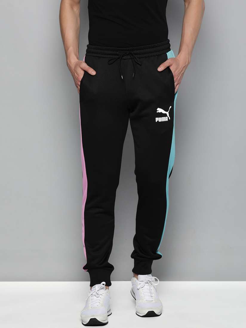 Puma t7 joggers in black shop