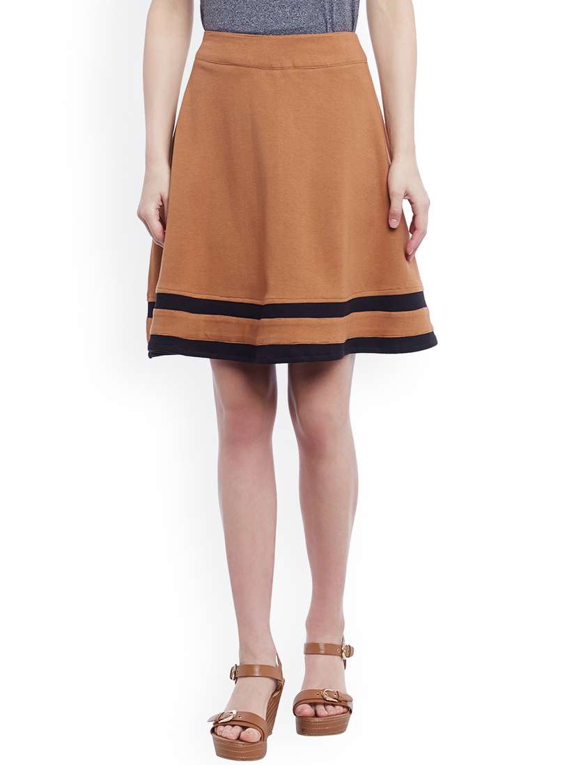 Buy Rider Republic Tan Brown Flared Skirt - Skirts for Women  