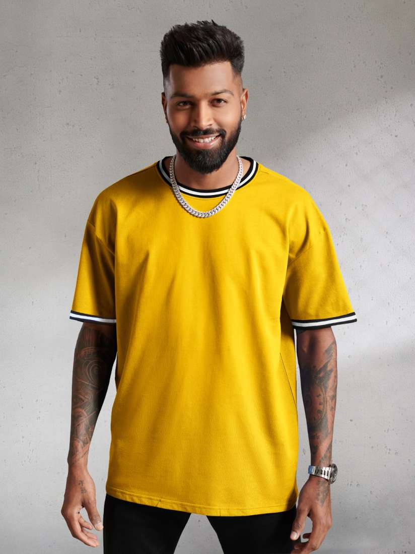 Yellow oversized shirt top