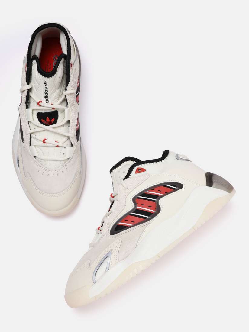 Buy ADIDAS Originals Men Cream coloured Red Leather Suede Upper Streetball II Sneakers Casual Shoes for Men 16724806 Myntra