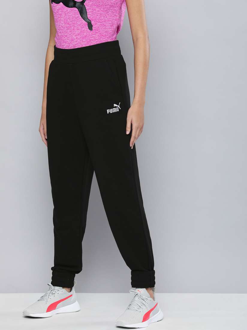 Puma black joggers womens online