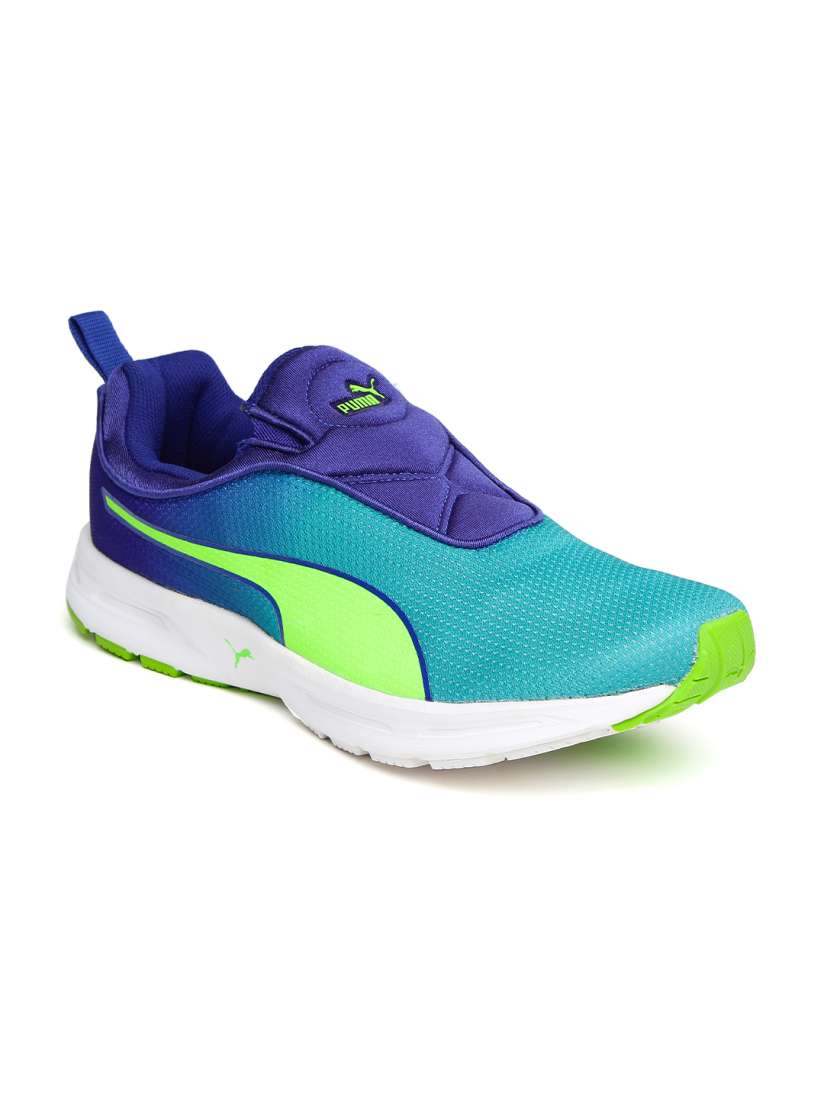 Buy Puma Men Green Blue EF Cushion Slip On Fade DP Running Shoes Sports Shoes for Men 1673275 Myntra