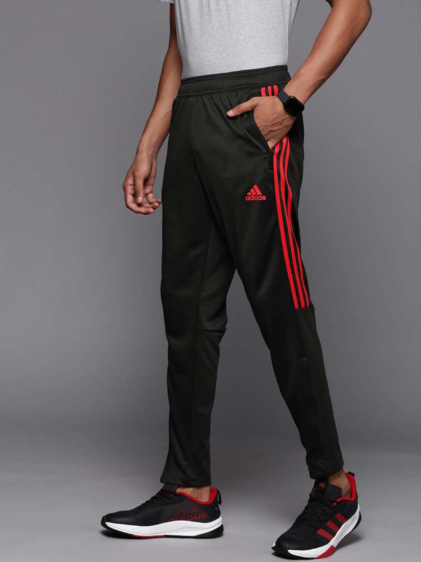 Adidas red and black track pants best sale