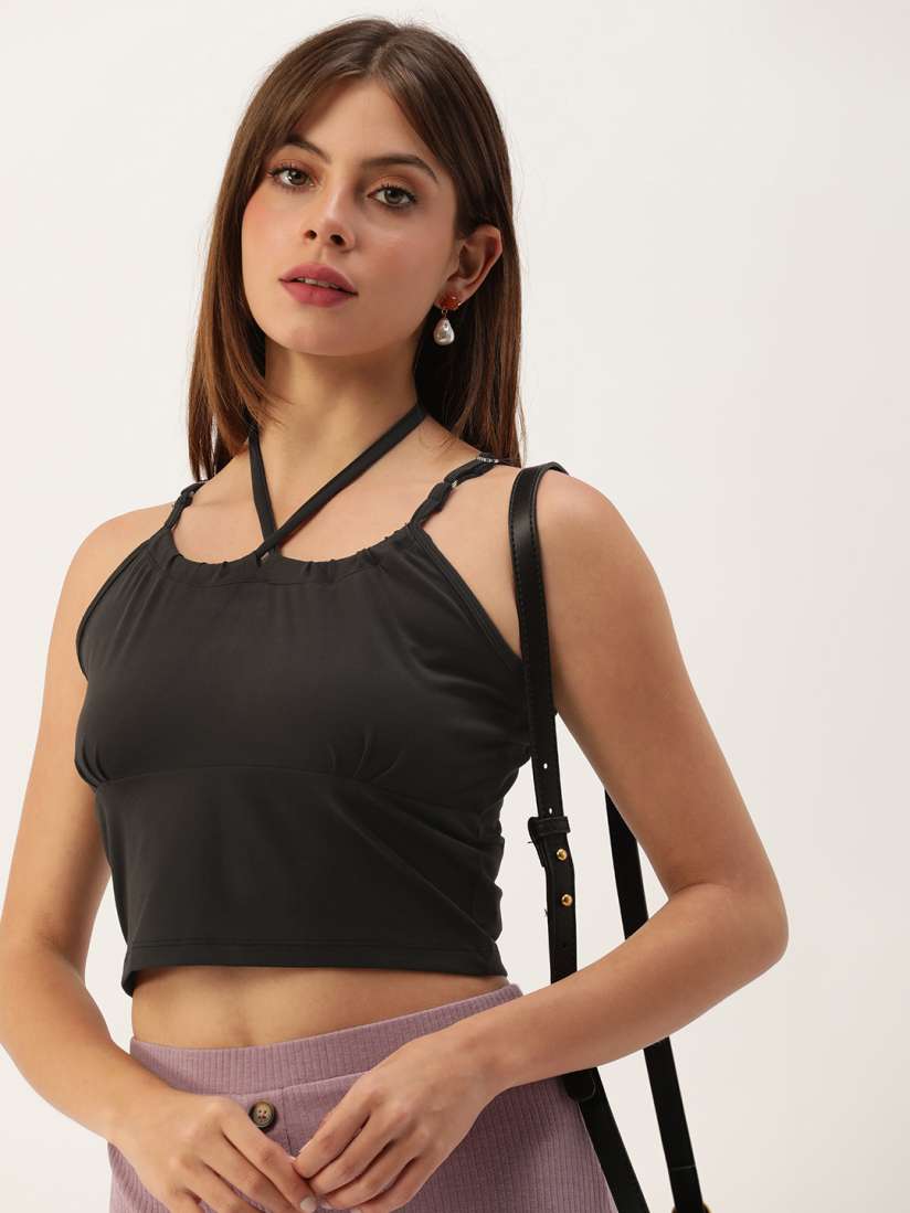 Strap tops myntra shop