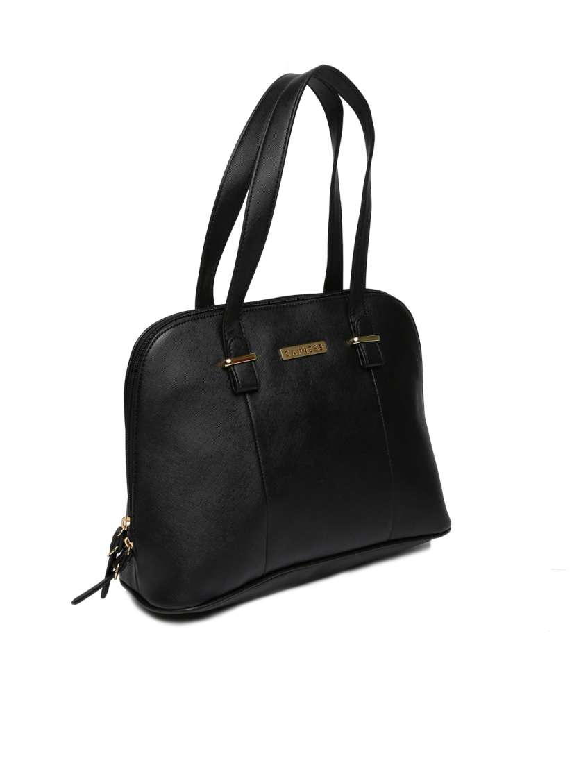 Buy Caprese Black Textured Shoulder Bag Handbags for Women 1674413 Myntra