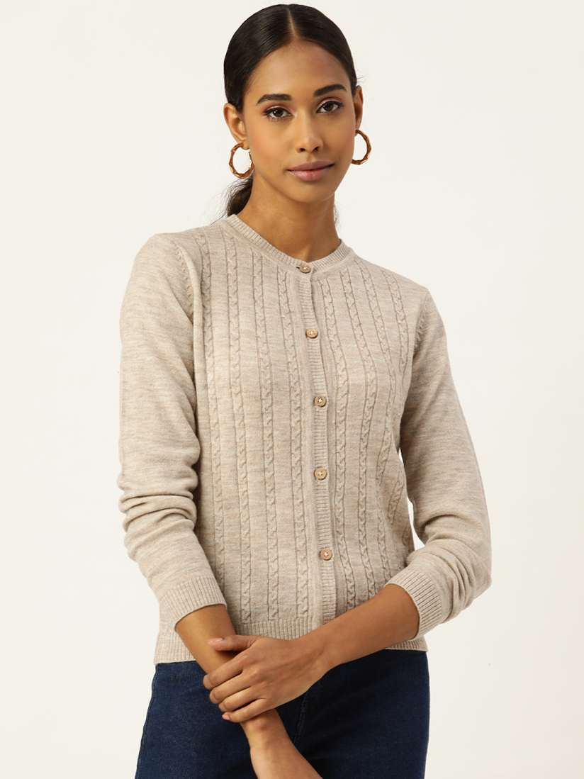 Woolen cardigan sweater top
