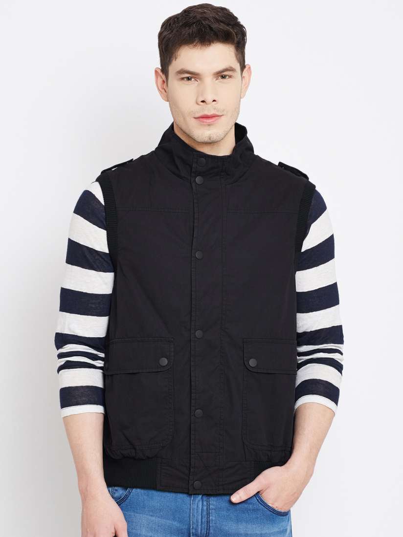 Buy John Players Black Sleeveless Jacket Jackets for Men Myntra