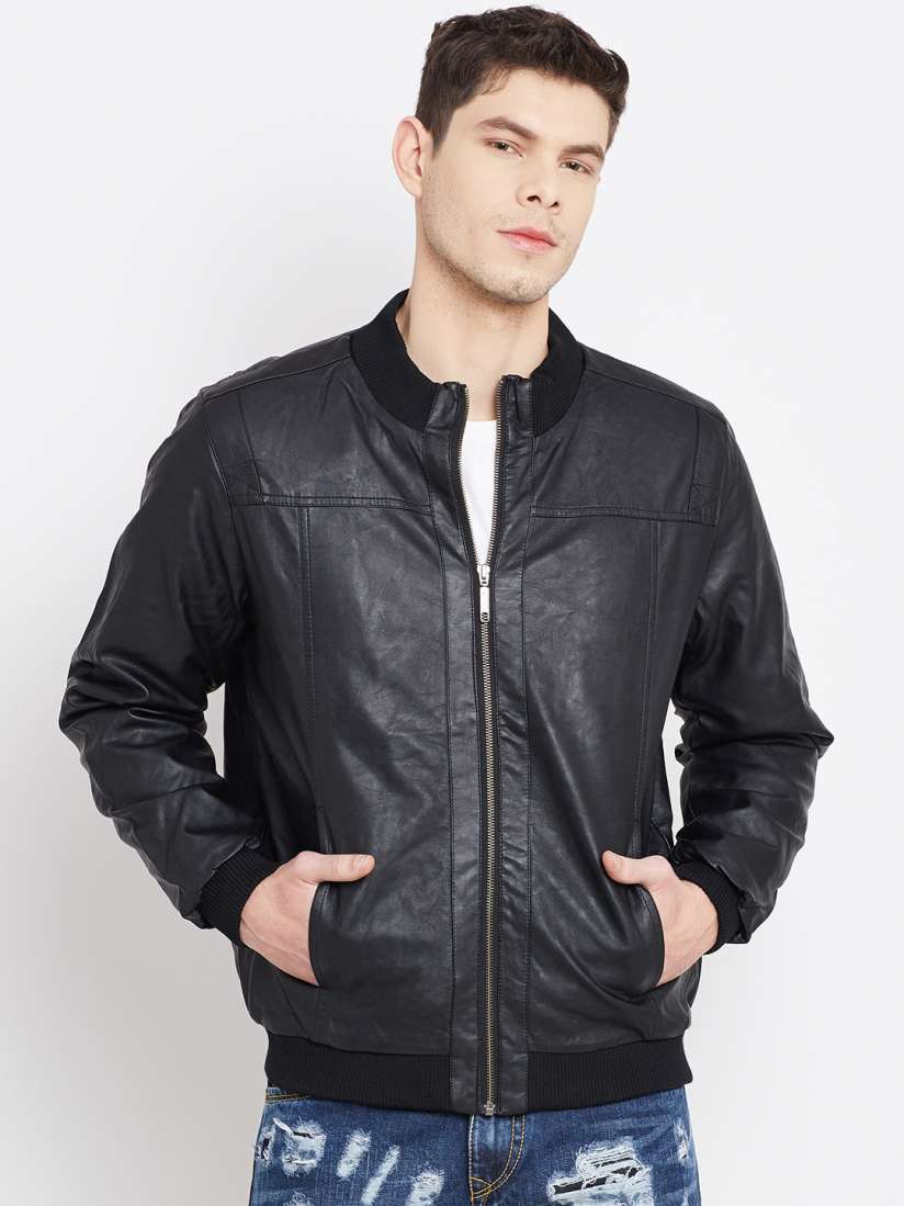 John players leather jacket cheap