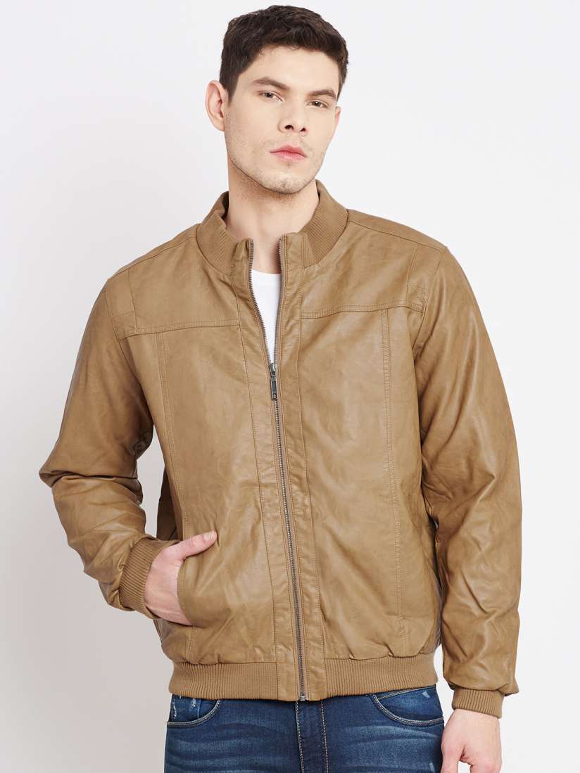 John players leather jacket online