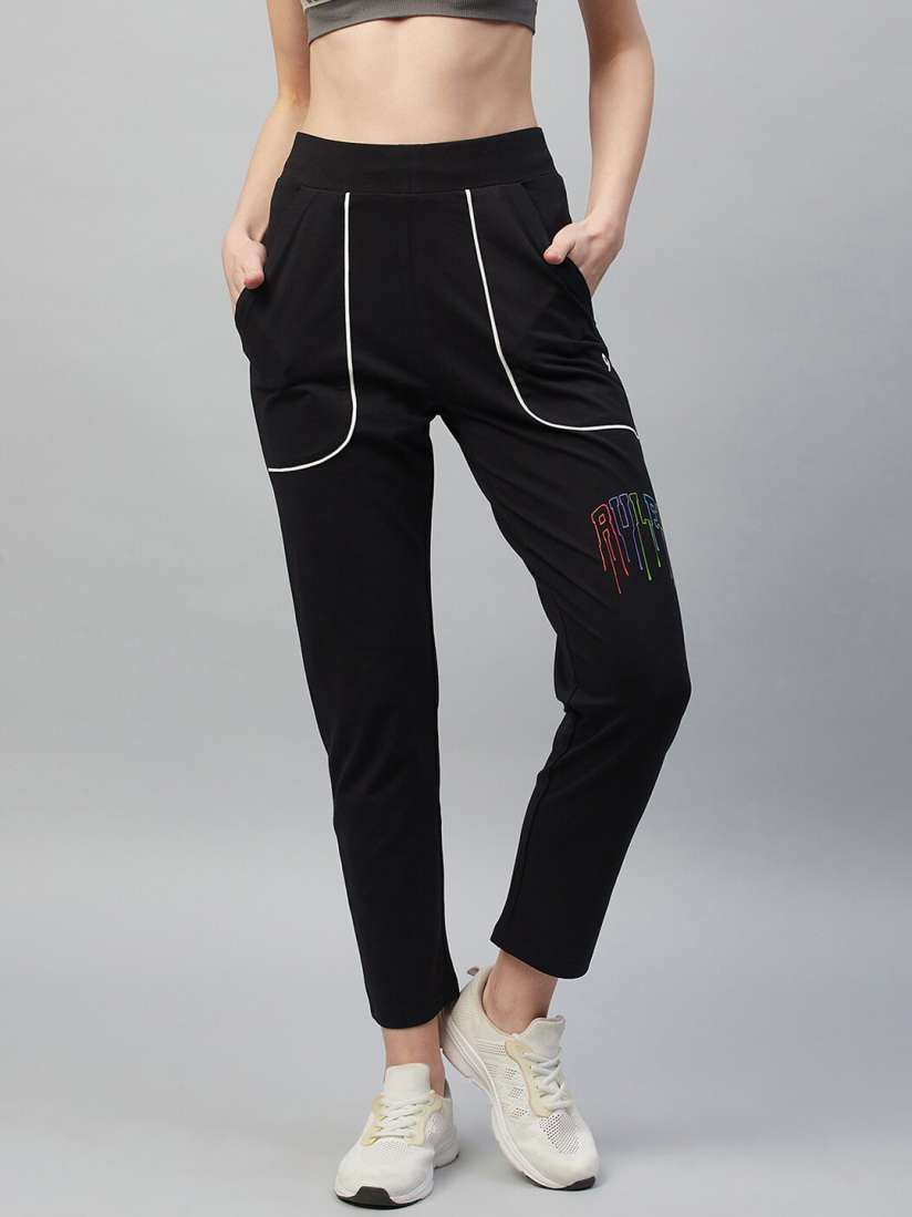 Buy C9 AIRWEAR Women Black Red Typography Track Pants Track Pants for Women 16757460 Myntra