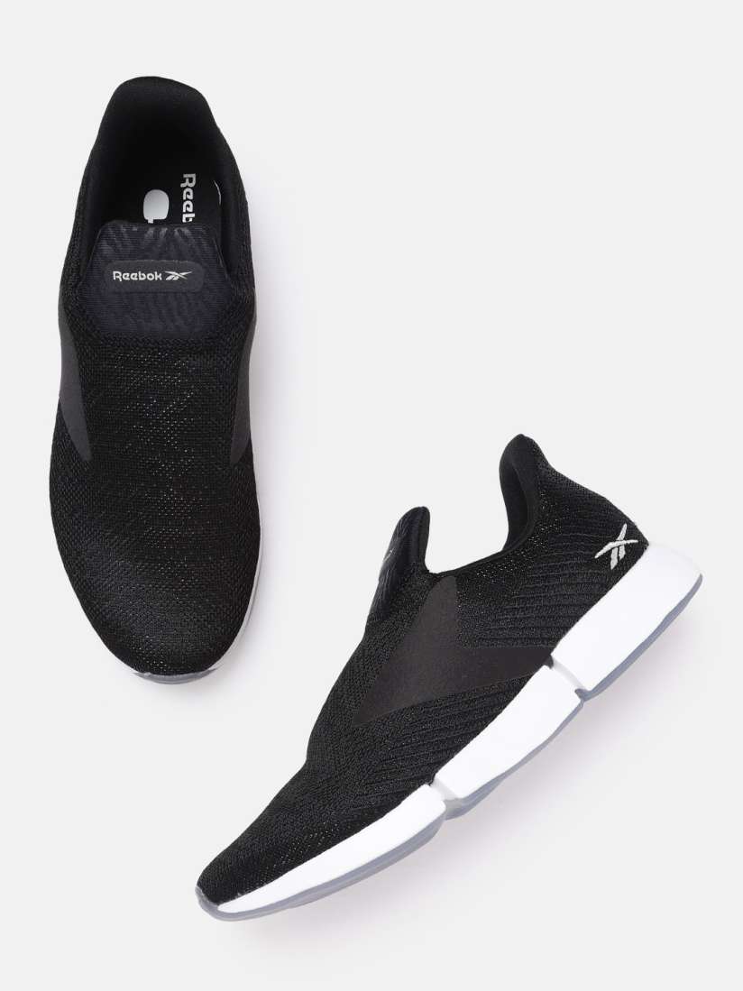 Buy Reebok Women Black Woven Design Daily Fit Walking Slip Ons Sports Shoes for Women 16769982 Myntra