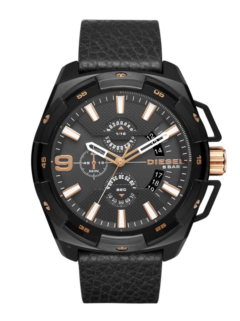 Diesel black chronograph watch deals