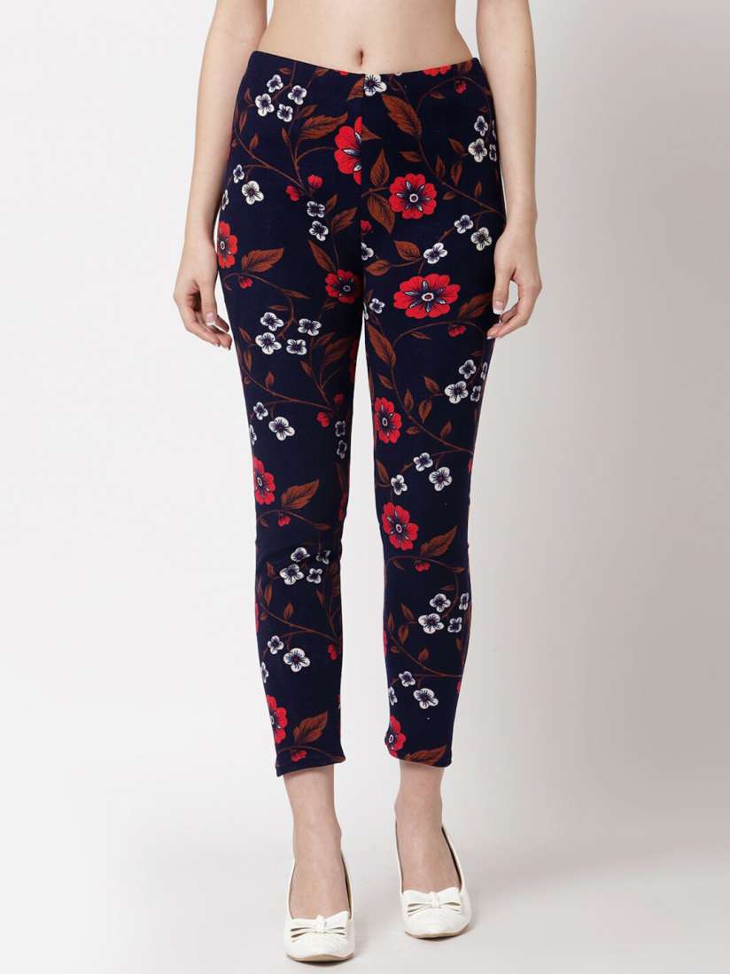 Buy KLOTTHE Women Black Printed Skinny Fit Woolen Jeggings Jeggings for Women 16774648 Myntra