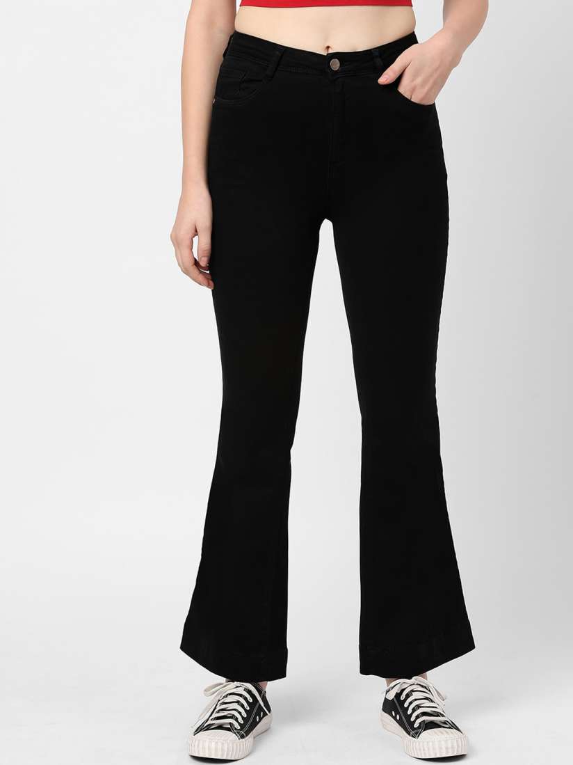 Myntra black jeans for ladies sales