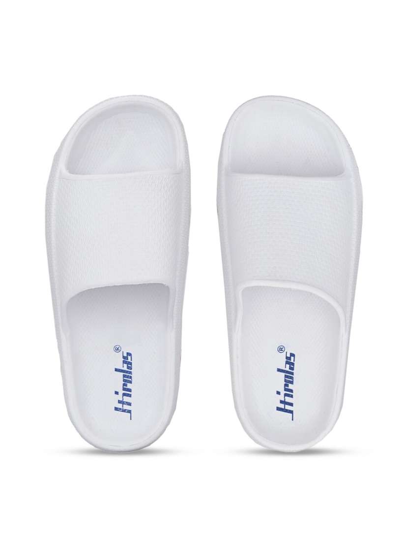 Buy HIROLAS Men White Fluffy comfortable Rubber Sliders Flip Flops for Men 16778340 Myntra