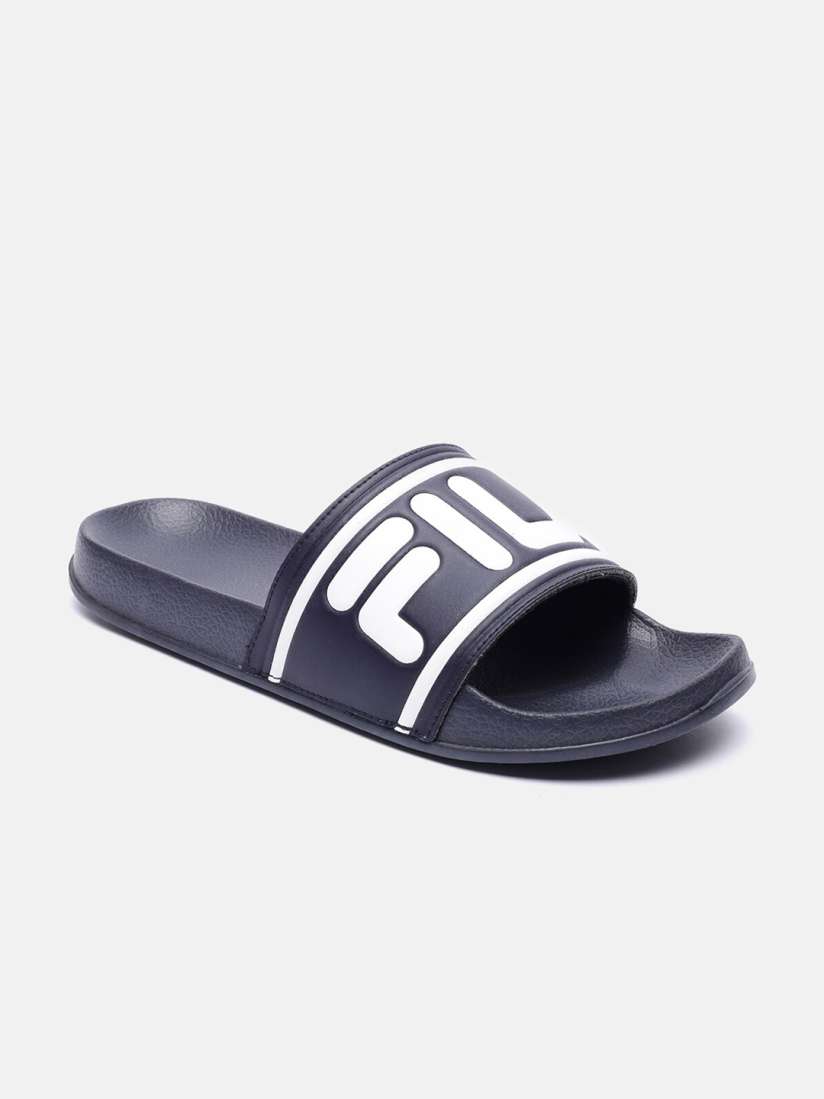 Buy FILA Men Blue White Printed Sliders Flip Flops for Men 16782562 Myntra