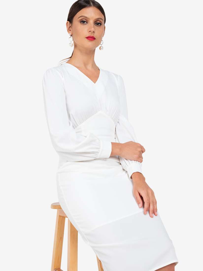 Buy ZALORA WORK White A Line Dress Dresses for Women 16782902 Myntra