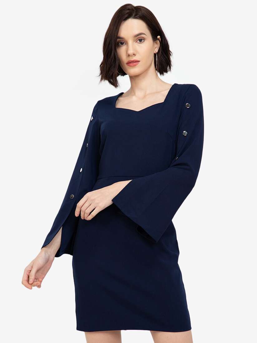 Zalora navy blue dress hotsell