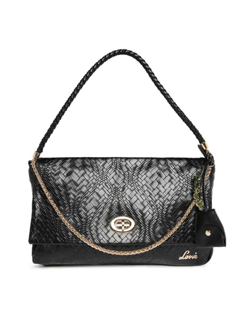 Buy Lavie Black Textured Handbag Handbags for Women 1678456 Myntra