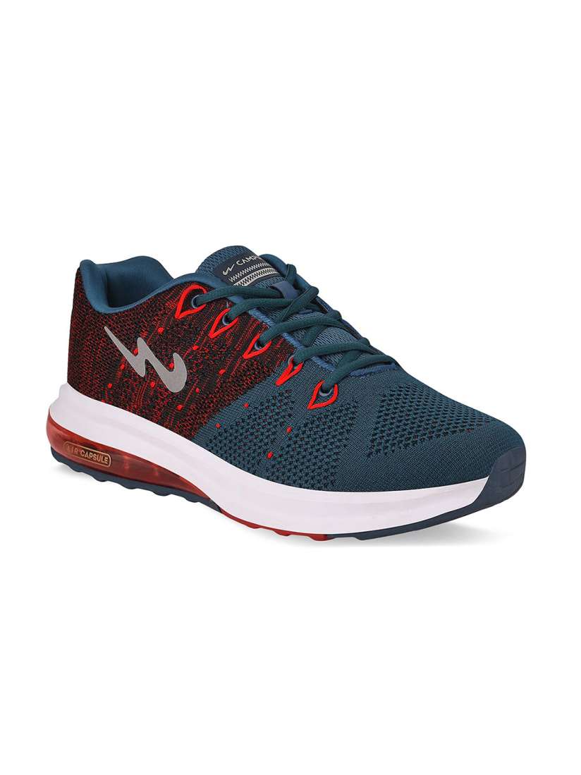 Men's blue mesh running shoes top