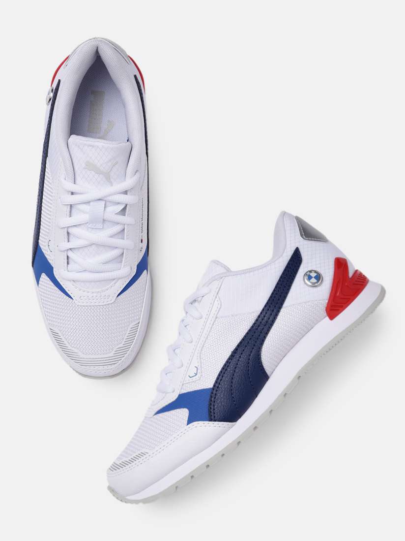 Buy PUMA Motorsport Men White Blue Solid BMW MMS Track Racer Regular Sneakers Casual Shoes for Men 16825376 Myntra