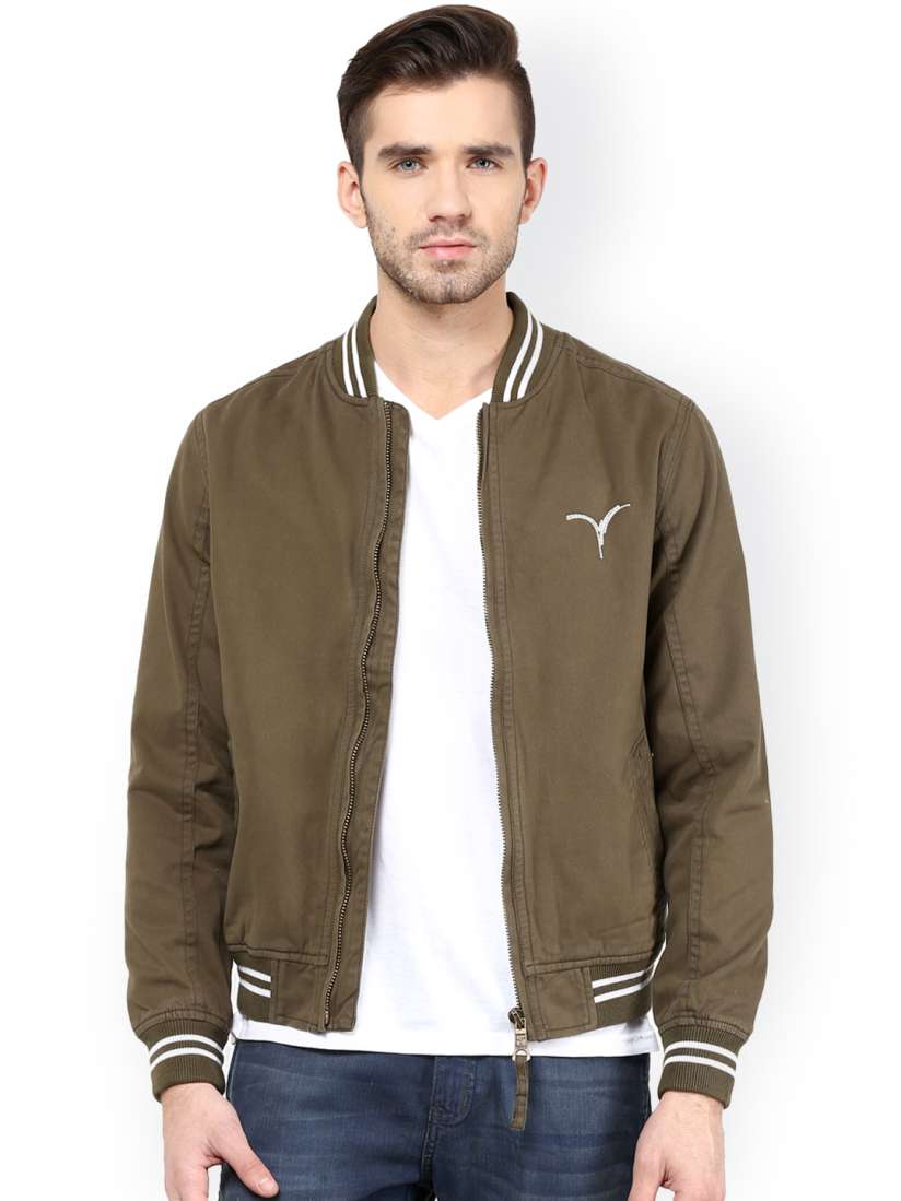 Buy Monteil Munero Olive Brown Bomber Jacket Jackets for Men 1682756 Myntra