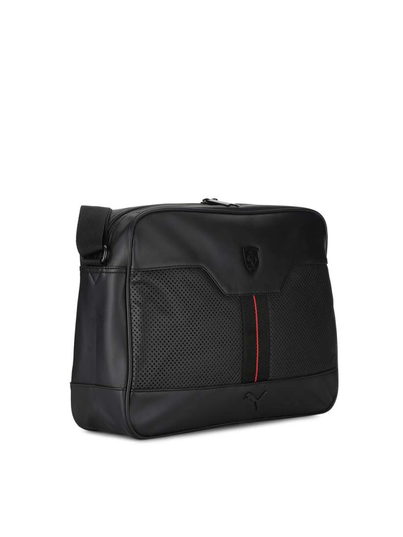 Puma leather messenger bag best sale