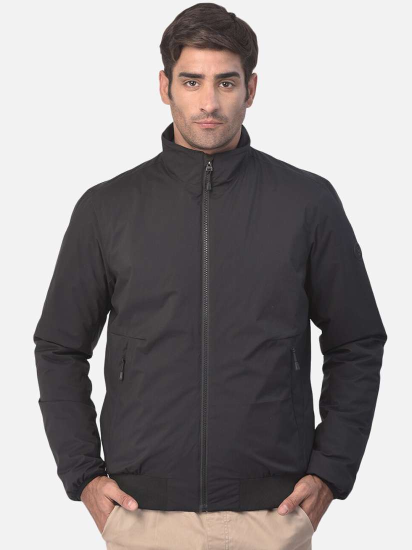 Buy Woodland Men Black Solid Water Resistant Bomber Jacket Jackets for Men 16829000 Myntra