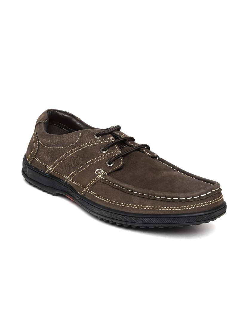 Buy Lee Cooper Men Brown Solid Leather Casual Shoes Casual Shoes for Men 1683680 Myntra