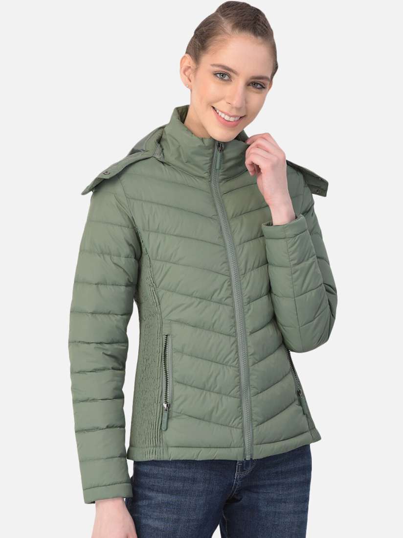 Buy Woodland Women Green Water Resistant Padded Jacket Jackets for Women 16838230 Myntra