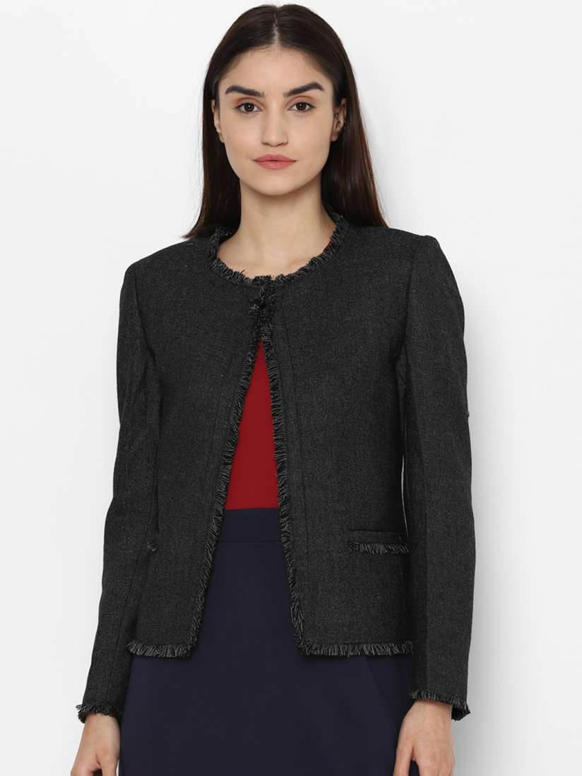 Buy Allen Solly Woman Women Black Tailored Jacket Jackets for Women 16839064 Myntra
