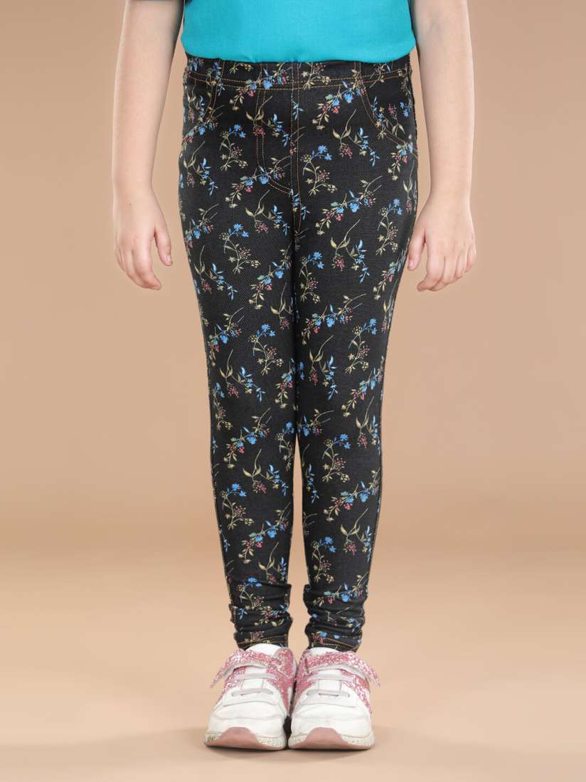 Printed jeggings myntra deals