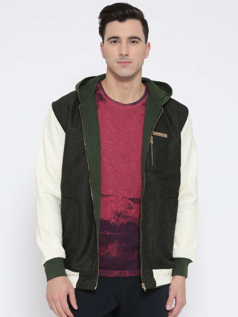Buy Cloak Decker By Monte Carlo Charcoal Grey Colourblocked Hooded Sweatshirt Sweatshirts for Men 1685552 Myntra