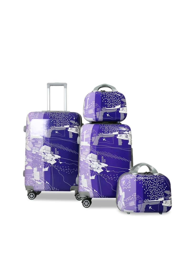 Buy Polo Class Set Of 4 Printed Hard Case Luggage Trolley Vanity Bag Trolley Bag for Unisex 16869340 Myntra