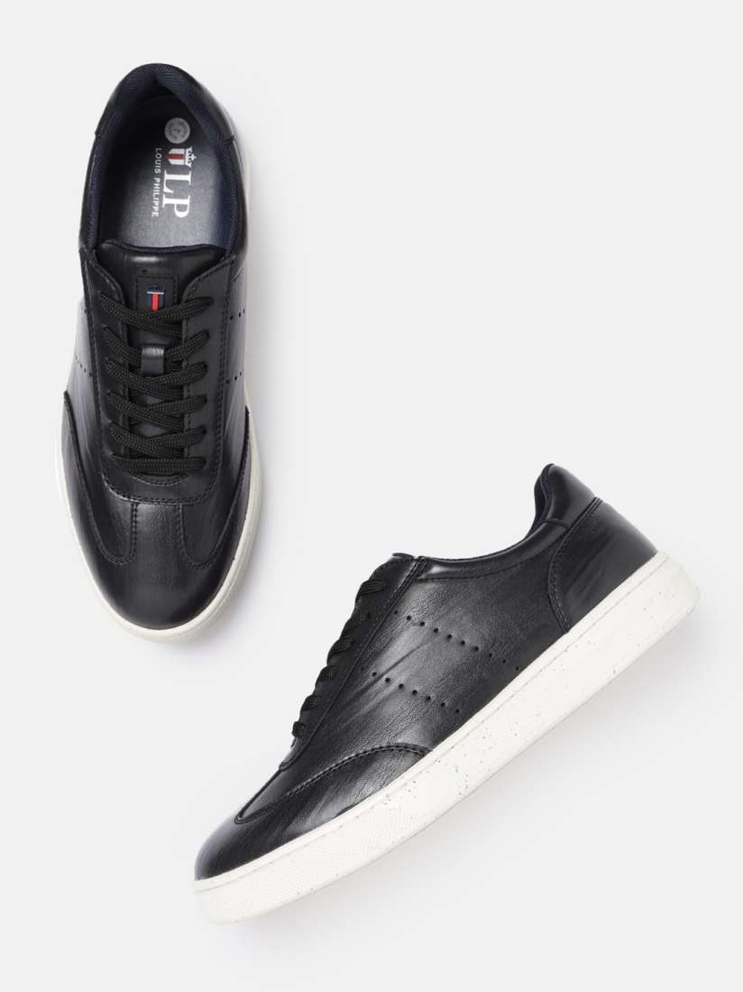 Buy Louis Philippe Sport Men Black Solid Sneakers with Perforated Detail Casual Shoes for Men 16877448 Myntra