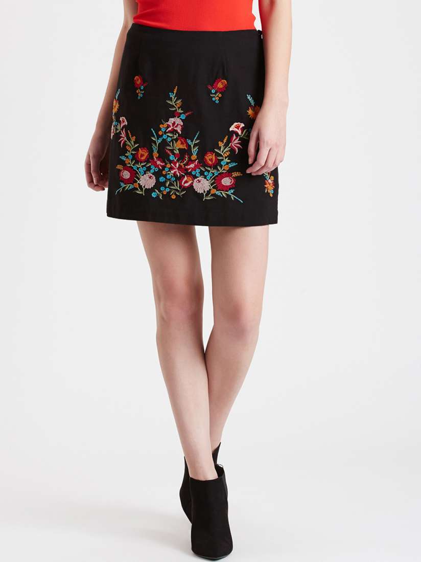 Embroidered short skirt online